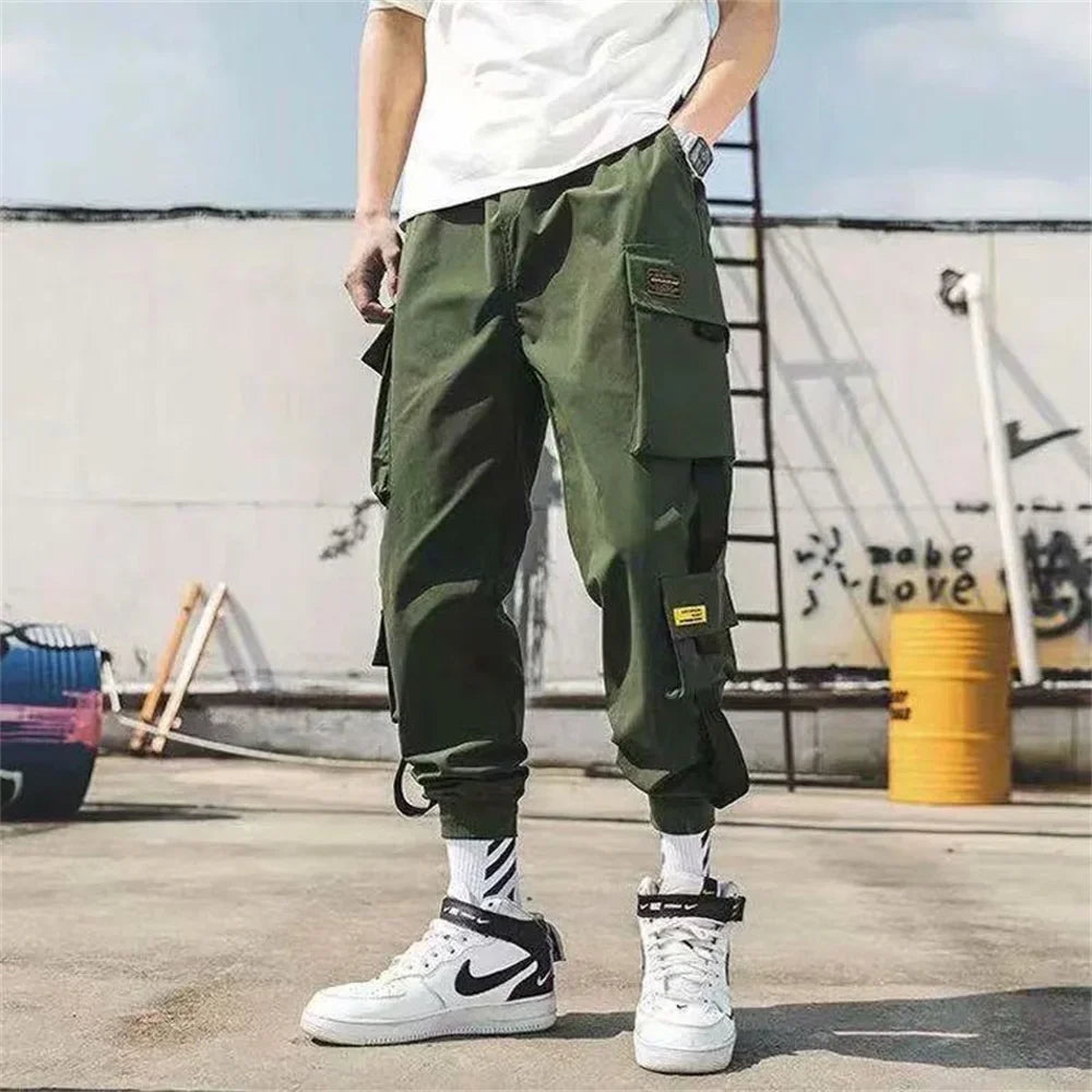 Men Cargo Joggers – Casual Hip Hop Streetwear Sweatpants