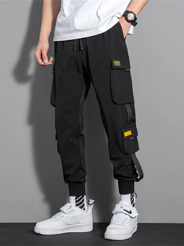 Men Cargo Joggers – Casual Hip Hop Streetwear Sweatpants