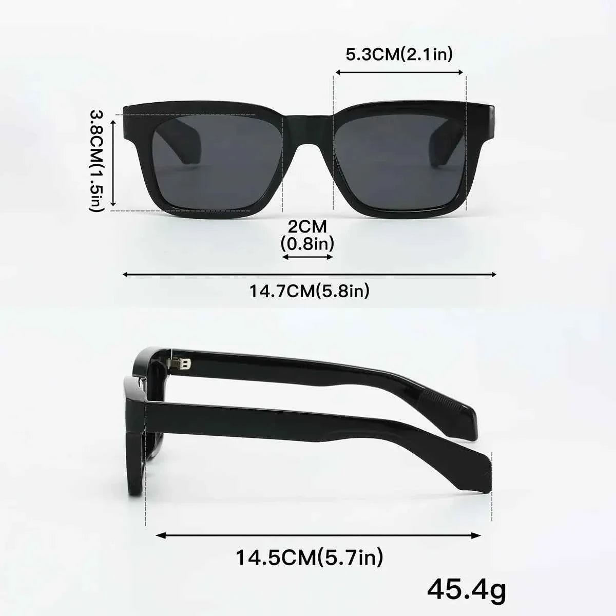 New Retro Thick Frame Square Sunglasses Men Women Popular Brand CP-inner Pin Insert Sun Glasses Polarized Lens Glasses