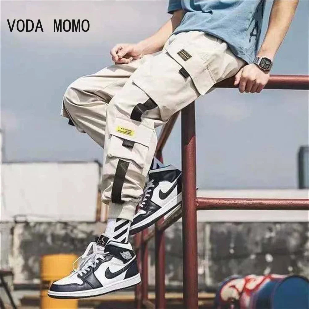 Men Cargo Joggers – Casual Hip Hop Streetwear Sweatpants