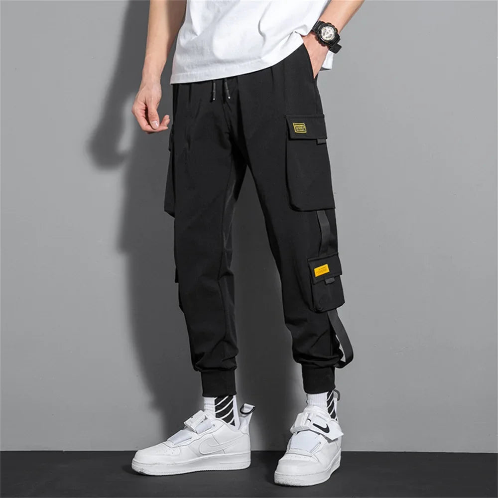 Men Cargo Joggers – Casual Hip Hop Streetwear Sweatpants