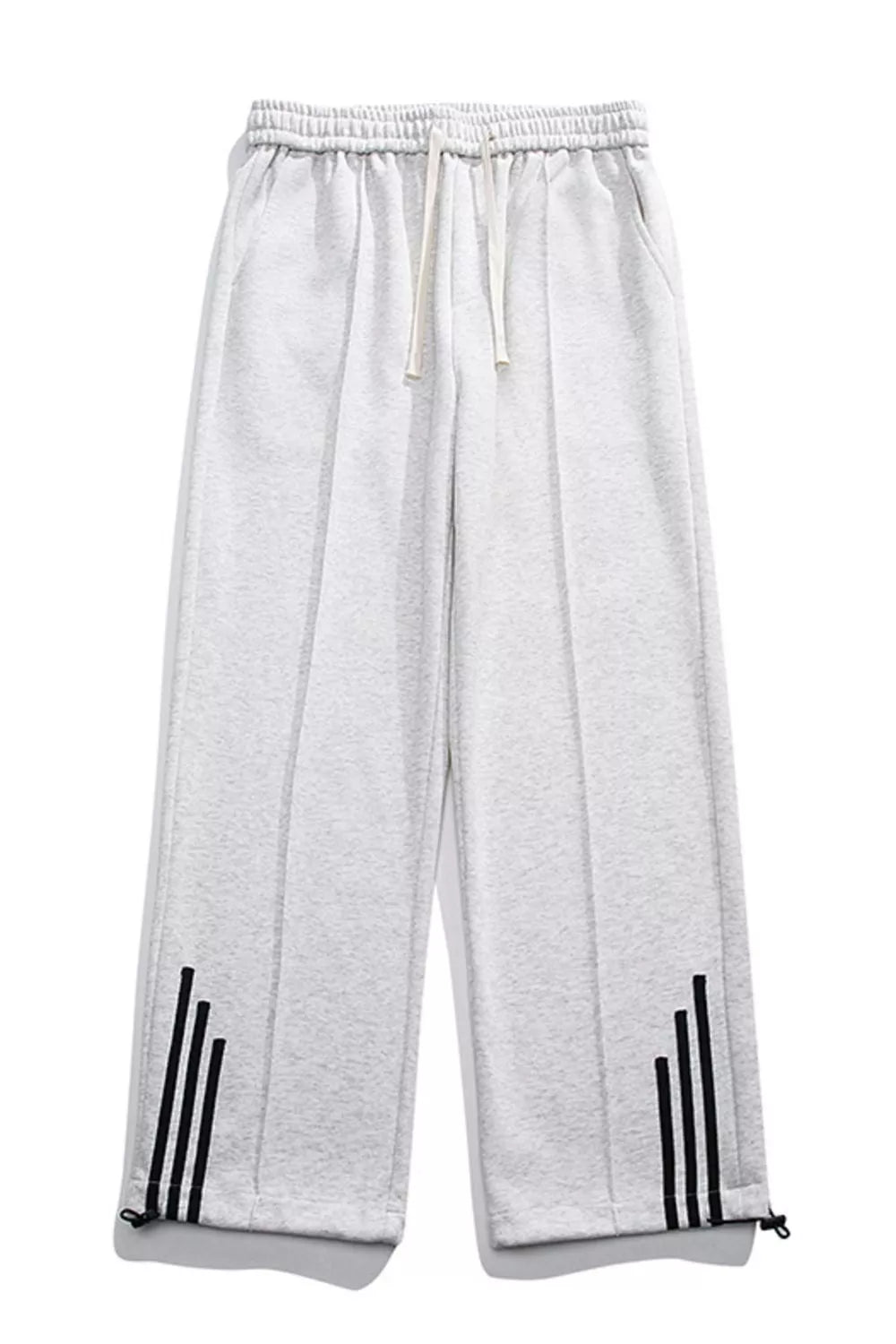 Men's Plus Size Casual Loose Fit Sweatpants with Striped Detail