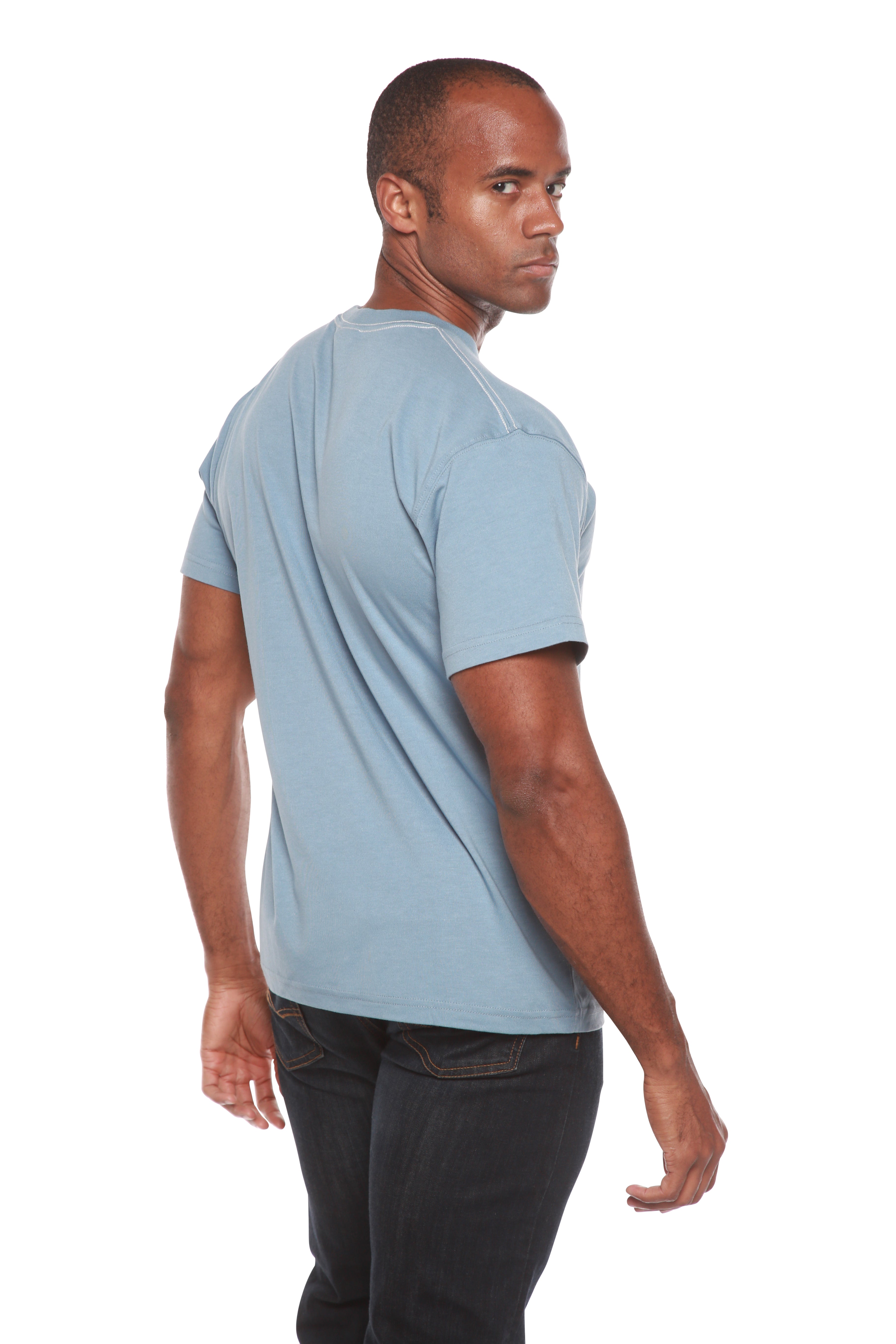 Custom Printed Men's Bamboo Viscose/Organic Cotton Short Sleeve T-Shirt