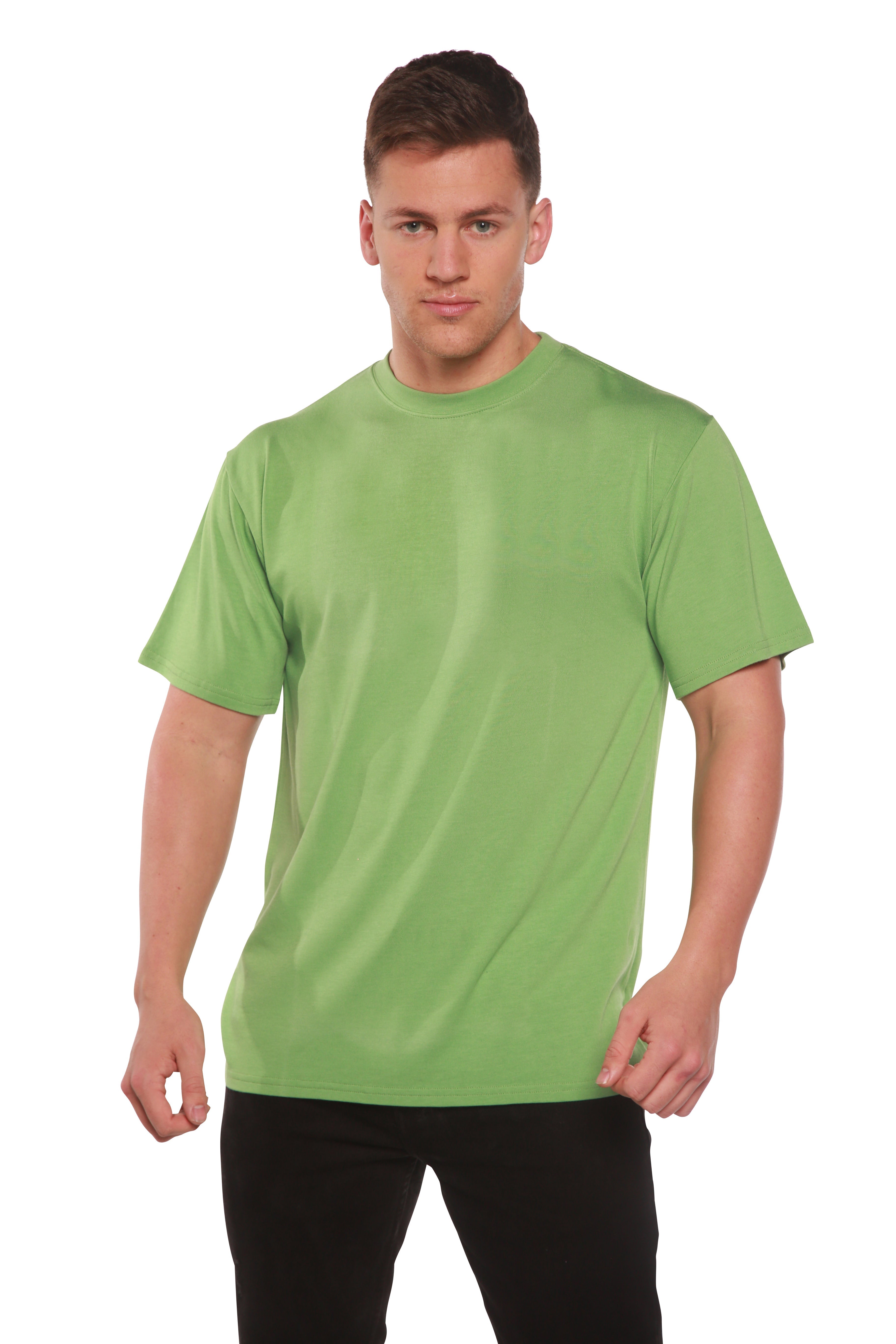 Custom Printed Men's Bamboo Viscose/Organic Cotton Short Sleeve T-Shirt